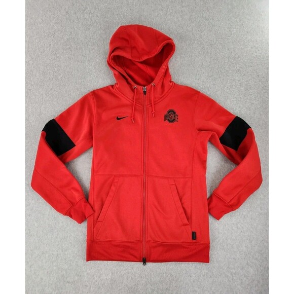Ohio State Buckeyes Nike Red On‎ Field Zip Jacket Hoodie Sweatshirt Adult SMALL - Picture 1 of 15